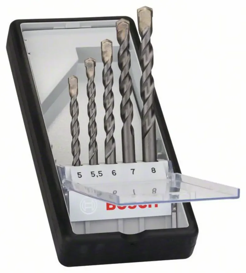 Jeu de forets pour béton 5 pièces tige cylindrique Bosch Accessories 2607010526 1 set de Bosch Professional – image du produit