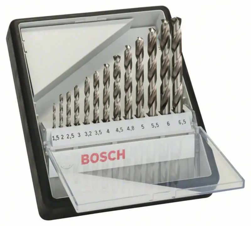 Bosch Accessories 2607010538 HSS Metall-Spiralbohrer-Set 13teilig geschliffen DIN 338 Zylinderschaft 1 Set von Bosch Professional – Produktbild