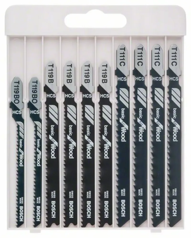 Bosch Accessories 2607010629 Stichsägeblatt-Set Basic for Wood, 10-teilig 1 Set by Bosch Professional – product image