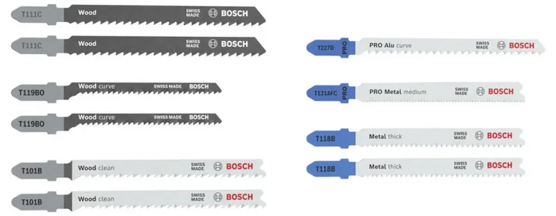 Bosch Accessories 2607012072 Stichsägeblatt Set Wood and Metal Advanced, 10-tlg. 1 St. fra Bosch Professional – produktbillede