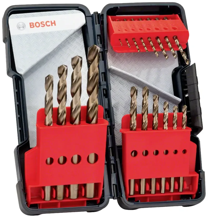 Bosch Accessories 2607017047 HSS-Co Metall-Spiralbohrer-Set 18teilig 1 mm, 1.5 mm, 2 mm, 2.5 mm, 3 mm, 3.5 mm, 4 mm, 4.5 mm, 5 mm, 5.5 mm, 6 mm, 7 mm, 8 mm, 9 by Bosch Professional – product image