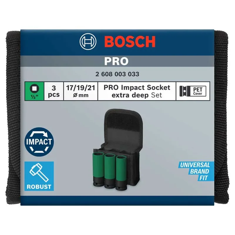 Bosch Accesorios 1/2´´ Schlagschrauber-steckschlüsselsatz 3 Stücke von Bosch Professional – Produktbild 2 von 2
