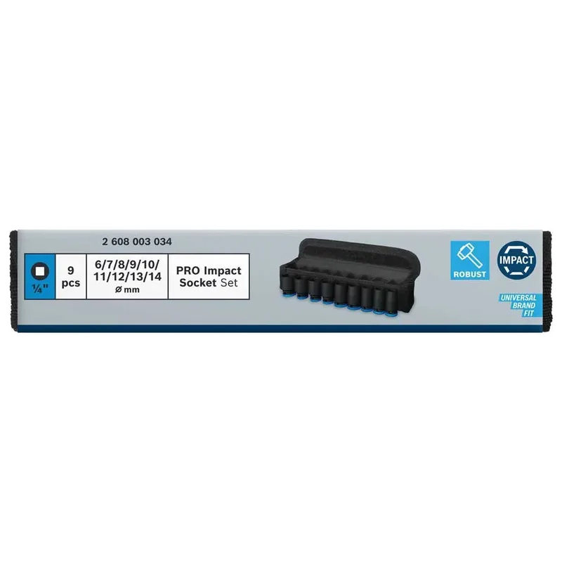 Bosch Accesorios 1/4´´ Schlagschrauber-steckschlüsselsatz 9 Stücke von Bosch Professional – Produktbild 2 von 2