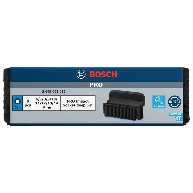 Bosch Accessories 2608003035 Steckschlüsseleinsatz-Set metrisch 1/4 (6.3 mm) 2608003035 by Bosch Professional – product image 2 of 2