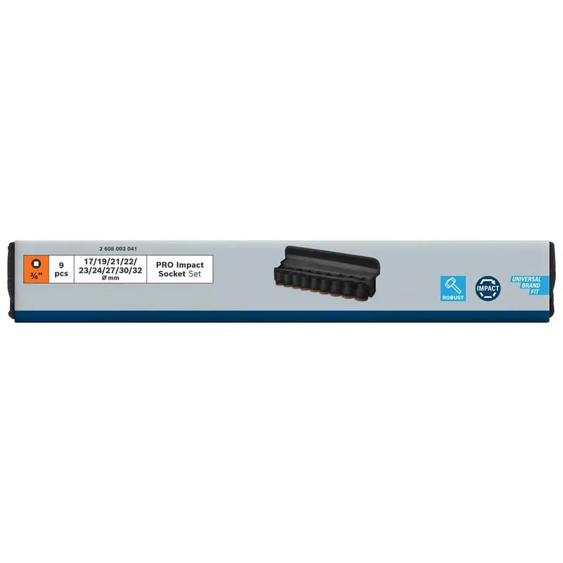 Bosch Accessories 2608003041 Steckschlüsseleinsatz-Set metrisch 3/4 (20 mm) 2608003041 by Bosch Professional – product image 2 of 2
