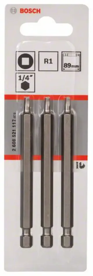 Bosch Accessories 2608521117 2608521117 Vierkant-Bit Antrieb: 1/4 (6.3 mm) Abtrieb: Innen-Vierkant (Robertson) 1 89 mm by Bosch Professional – product image 2 of 2