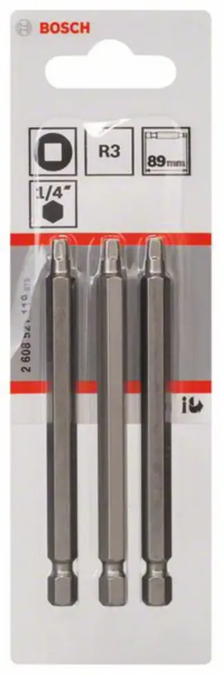 Bosch Accessories 2608521119 2608521119 Vierkant-Bit Antrieb: 1/4 (6.3 mm) Abtrieb: Innen-Vierkant (Robertson) 3 89 mm von Bosch Professional – Produktbild 2 von 2