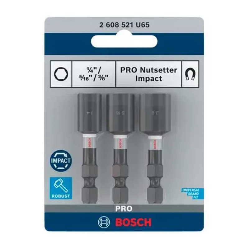 Bosch Accessories 2608521U65 Schlagschrauber-Steckschlüsseleinsatz-Set 1/4 (6.3 mm), 5/16 (8 mm), 3/8 (10 mm) 2608521U65 von Bosch Professional – Produktbild 2 von 6