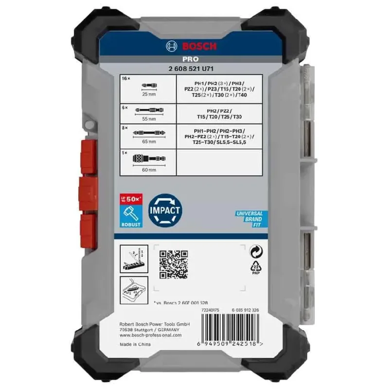 Bosch Accesorios Jeu D´embouts De Tournevis Pro Impact 31 Unités de Bosch Professional – image du produit 4 sur 6