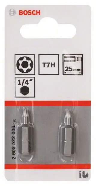 Bosch Accessories 2608522006 TX-Bit Antrieb: 1/4 (6.3 mm) Abtrieb: TX TB 7 25 mm von Bosch Professional – Produktbild 2 von 2