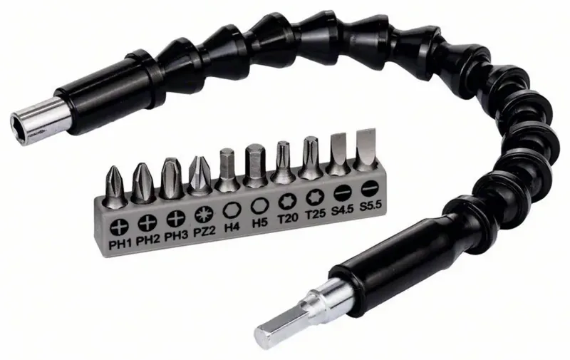Bosch Accessories 2608522377 2608522377 Bit-Set 11teilig Schlitz, Kreuzschlitz Pozidriv, Kreuzschlitz Phillips, Innen-Sechsrund (TX), Innen-Sechskant by Bosch Professional – product image