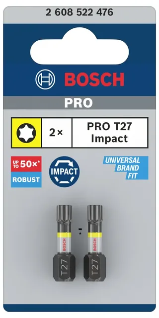 Bosch Accessories 2608522476 2608522476 Sechsrund-Bit 2teilig T-Profil Torsionszone von Bosch Professional – Produktbild 2 von 2
