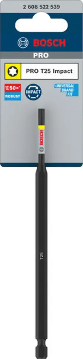 Bosch Accessories 2608522539 2608522539 TX-Bit Antrieb: 1/4 (6.3 mm) Abtrieb: T-Profil TX 25 von Bosch Professional – Produktbild 2 von 2