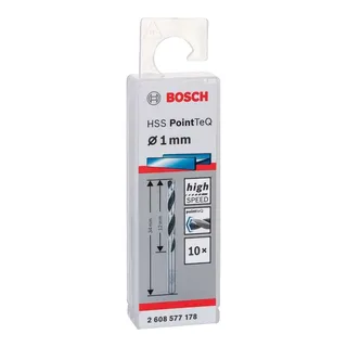 Bosch Accessories 2608577178 2608577178 HSS Foret pour le métal 1 mm Longueur totale 34 mm bruni DIN 338 tige cylindrique 10 pc(s) de Bosch Professional – image du produit 1 sur 5