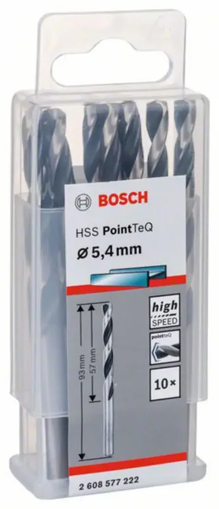 Bosch Accessories 2608577222 2608577222 HSS Foret pour le métal 5.4 mm Longueur totale 93 mm DIN 338 tige cylindrique 10 pc(s) de Bosch Professional – image du produit 2 sur 2