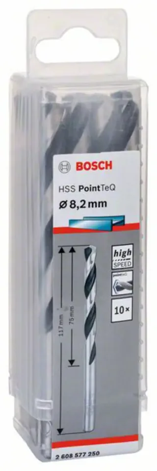 Bosch Accessories 2608577250 2608577250 HSS Foret pour le métal 8.2 mm Longueur totale 117 mm bruni DIN 338 tige cylindrique 10 pc(s) de Bosch Professional – image du produit 2 sur 2
