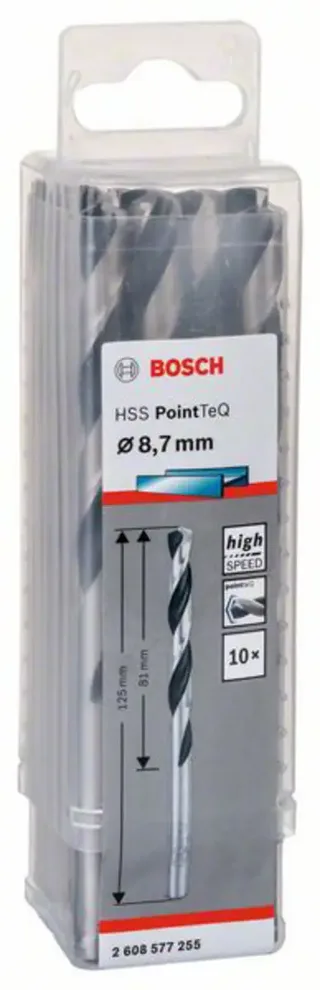 Bosch Accessories 2608577255 2608577255 HSS Metall-Spiralbohrer 8.7 mm Gesamtlänge 125 mm DIN 338 Zylinderschaft 10 St. von Bosch Professional – Produktbild 2 von 2