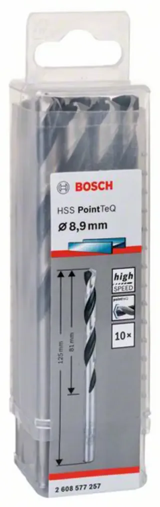 Bosch Accessories 2608577257 2608577257 HSS Metall-Spiralbohrer 8.9 mm Gesamtlänge 125 mm brüniert DIN 338 Zylinderschaft 10 St. von Bosch Professional – Produktbild 2 von 2