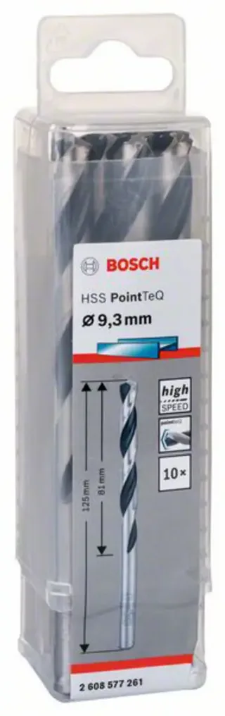 Bosch Accessories 2608577261 2608577261 HSS Metall-Spiralbohrer 9.3 mm Gesamtlänge 125 mm brüniert DIN 338 Zylinderschaft 10 St. von Bosch Professional – Produktbild 2 von 2