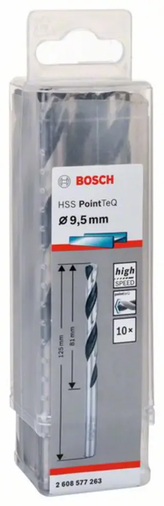 Bosch Accessories 2608577263 2608577263 HSS Foret pour le métal 9.5 mm Longueur totale 125 mm bruni DIN 338 tige cylindrique 10 pc(s) de Bosch Professional – image du produit 2 sur 2