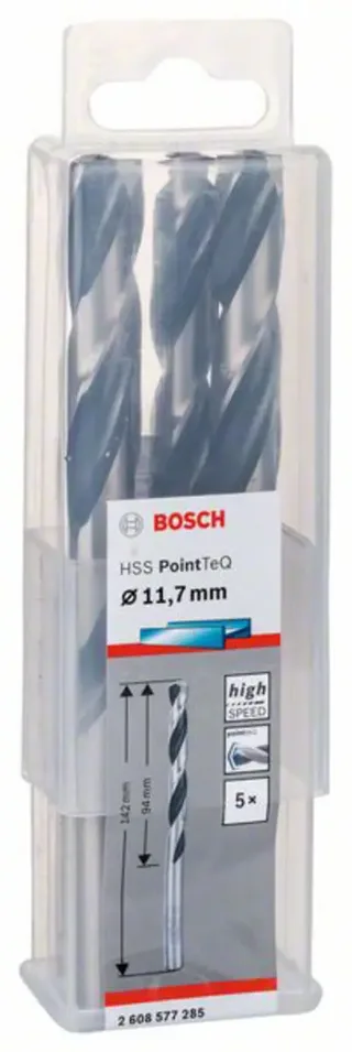 Bosch Accessories 2608577285 2608577285 HSS Foret pour le métal 11.7 mm Longueur totale 142 mm DIN 338 tige cylindrique 5 pc(s) de Bosch Professional – image du produit 2 sur 2