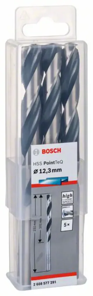Bosch Accessories 2608577291 2608577291 HSS Metall-Spiralbohrer 12.3 mm Gesamtlänge 151 mm DIN 338 Zylinderschaft 5 St. von Bosch Professional – Produktbild 2 von 2