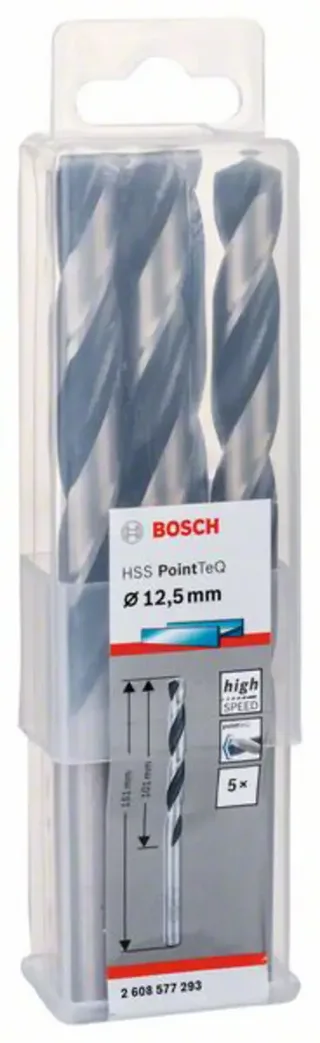 Bosch Accessories 2608577293 2608577293 HSS Foret pour le métal 12.5 mm Longueur totale 151 mm allié DIN 338 tige cylindrique 5 pc(s) de Bosch Professional – image du produit 2 sur 2