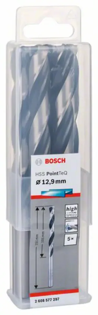Bosch Accessories 2608577297 2608577297 HSS Foret pour le métal 12.9 mm Longueur totale 151 mm bruni DIN 338 tige cylindrique 5 pc(s) de Bosch Professional – image du produit 2 sur 2