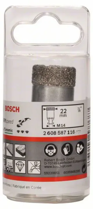 Bosch Accessories 2608587116 2608587116 Diamantboor droog 22 mm Van diamant voorzien 1 stuk(s) de Bosch Professional – image du produit 2 sur 2