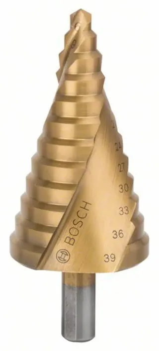 Bosch Accessories 2608587431 2608587431 HSS Stufenbohrer Gesamtlänge 93.5 mm TiN 3-Flächenschaft 1 St. de Bosch Professional – image du produit 1 sur 2