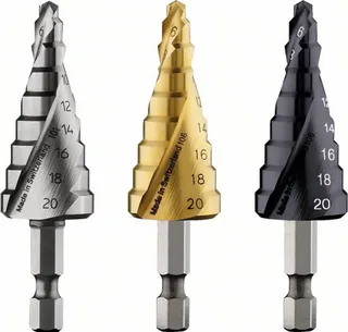 Bosch Accessories 2608587433 2608587433 HSS Stufenbohrer Gesamtlänge 70.5 mm TiN 1/4 (6.3 mm) 1 St. by Bosch Professional – product image 1 of 2