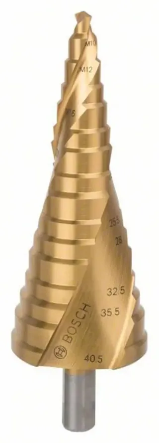 Bosch Accessories 2608587434 2608587434 HSS Stufenbohrer Gesamtlänge 125.5 mm TiN 3-Flächenschaft 1 St. von Bosch Professional – Produktbild 1 von 2