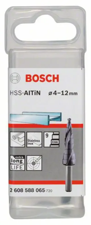 Bosch Accessories 2608588065 2608588065 HSS Stufenbohrer Gesamtlänge 66.5 mm TiAIN 3-Flächenschaft 1 St. von Bosch Professional – Produktbild 2 von 2