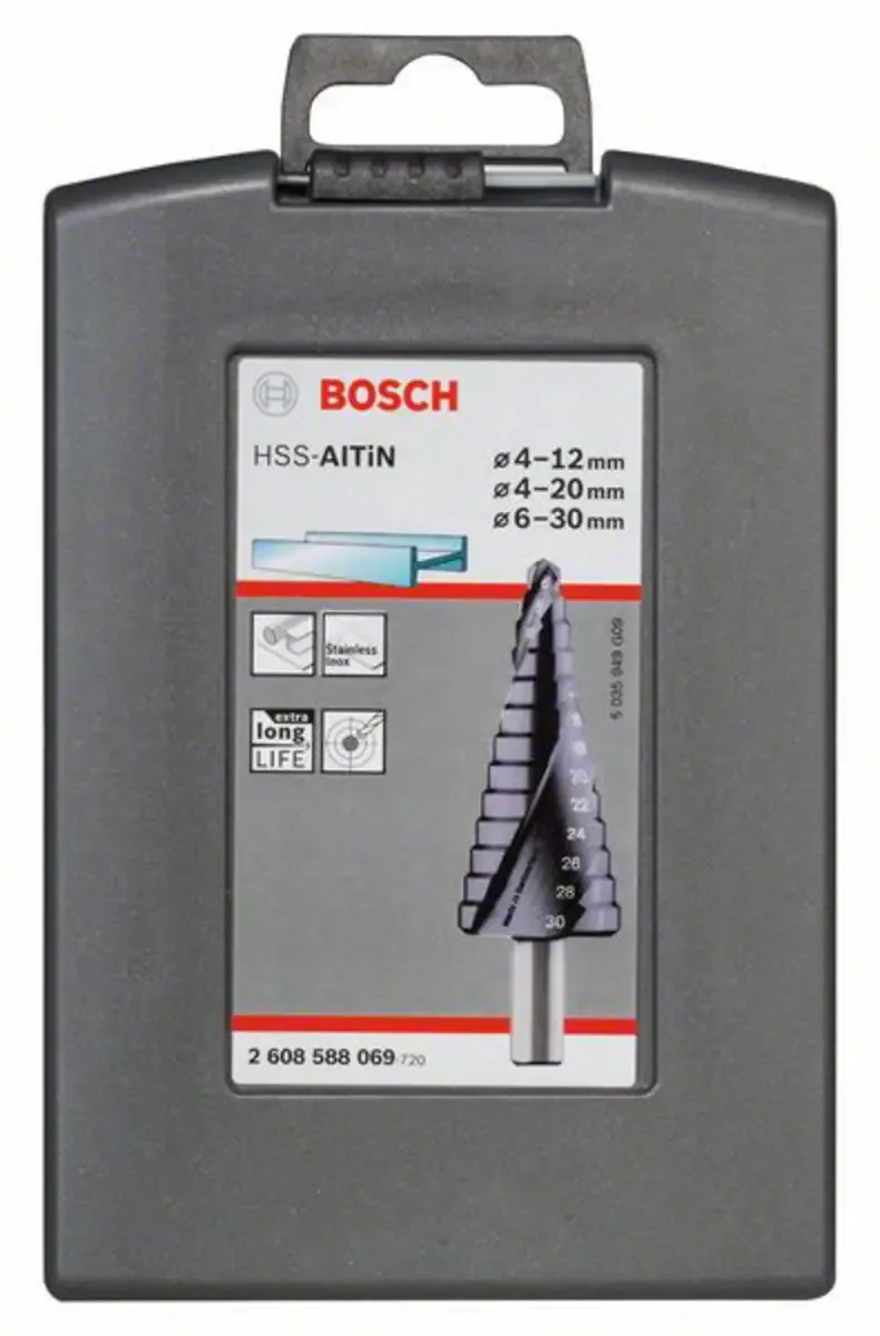 Bosch Accessories 2608588069 HSS Stufenbohrer-Set 3teilig TiAIN 3-Flächenschaft 1 Set by Bosch Professional – product image 2 of 2