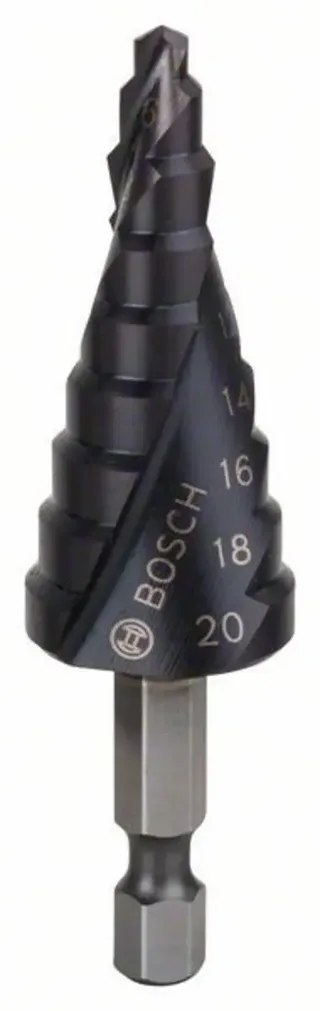 Bosch Accessories 2608588070 2608588070 HSS Stufenbohrer Gesamtlänge 70.5 mm TiAIN 1/4 (6.3 mm) 1 St. by Bosch Professional – product image 1 of 2