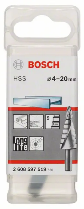 Bosch Accessories 2608597519 2608597519 HSS Stufenbohrer Gesamtlänge 70.5 mm 3-Flächenschaft 1 St. de Bosch Professional – image du produit 2 sur 2