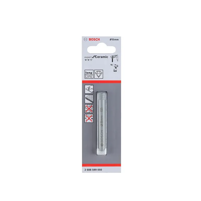 Bosch Accessories 2608599050 Glas- und Fliesenbohrer 8 mm Gesamtlänge 66 mm Zylinderschaft 1 St. von Bosch Professional – Produktbild 2 von 2