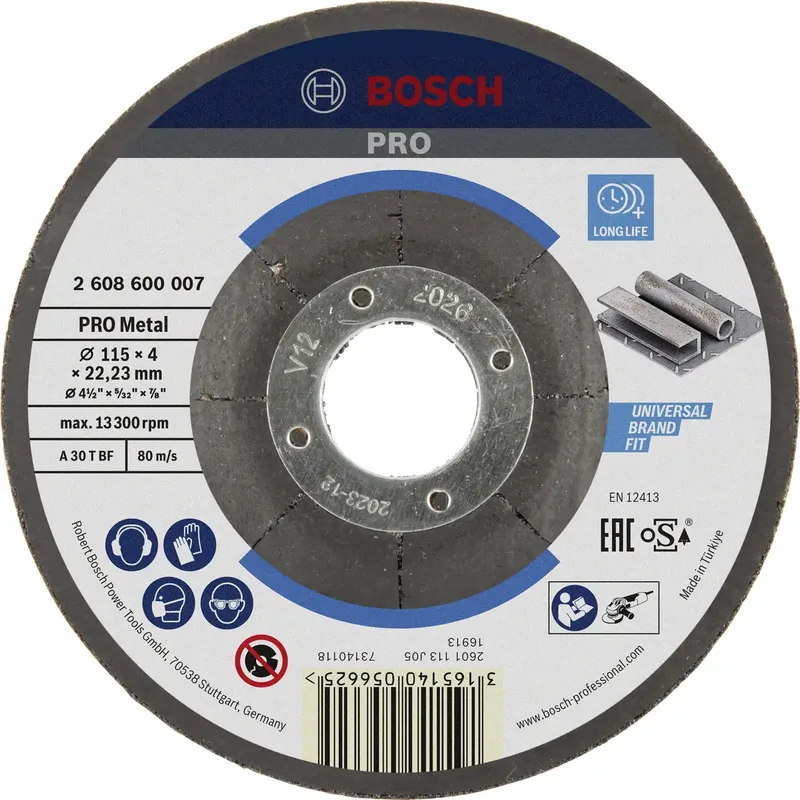 Bosch Accessories 2608600007 2608600007 Schruppscheibe gekröpft 115 mm 1 St. Stahl by Bosch Professional – product image
