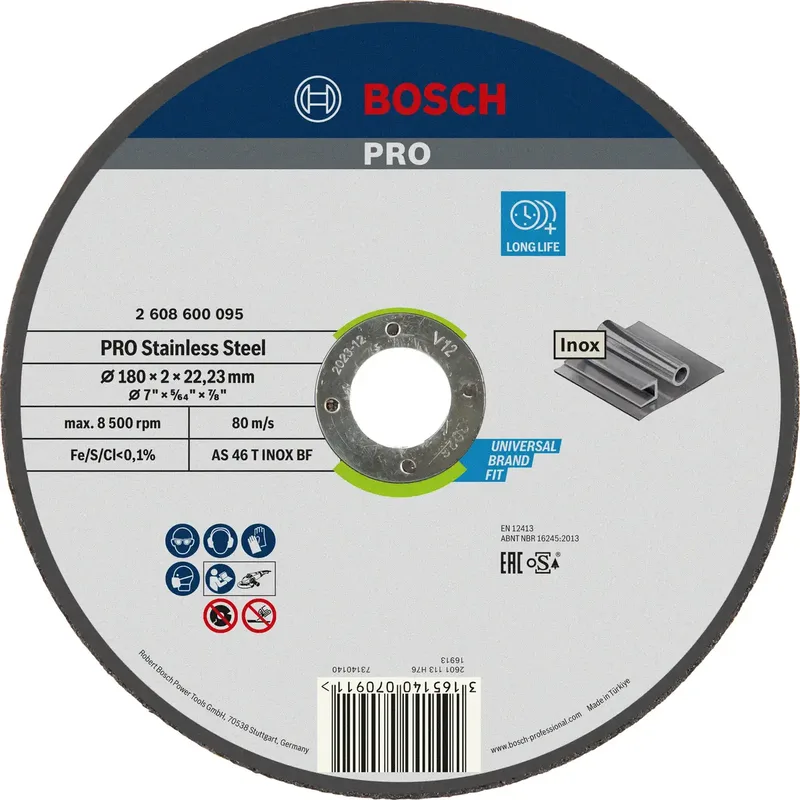 Bosch Accessories 2608600095 2608600095 Trennscheibe gerade 180 mm 1 St. Stahl by Bosch Professional – product image