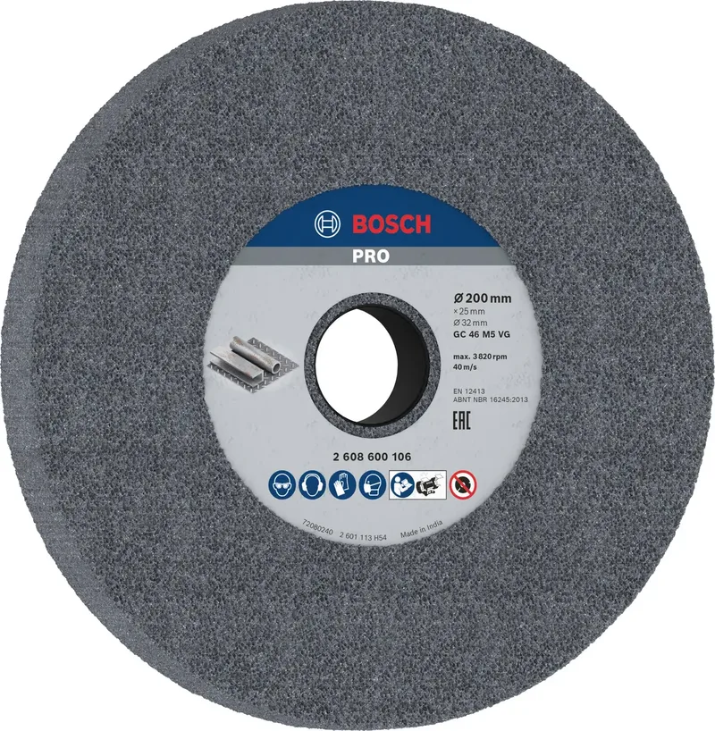 Bosch Accessories 2608600106 Schleifscheibe Durchmesser 200 mm Körnung (num)=46 1 St. by Bosch Professional – product image