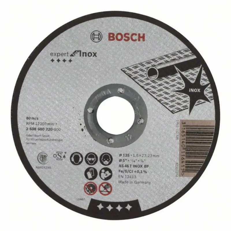 Bosch Accessories 2608600220 2608600220 Trennscheibe gerade 125 mm 1 St. Stahl de Bosch Professional – image du produit