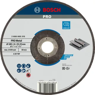 Bosch Accessories 2608600315 2608600315 Schruppscheibe gekröpft 180 mm 1 St. Stahl by Bosch Professional – product image 1 of 4