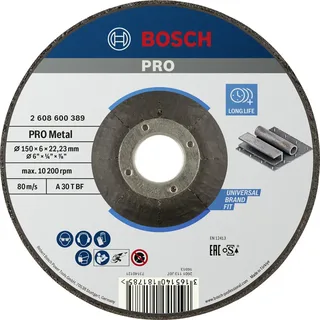 Bosch Accessories 2608600389 2608600389 Schruppscheibe gekröpft Durchmesser 150 mm Bohrungs-Ø 22.23 mm 1 St. von Bosch Professional – Produktbild 1 von 4