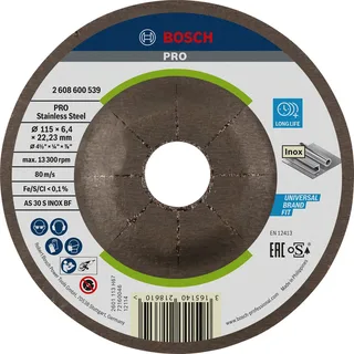Bosch Accessories 2608600539 2608600539 Schruppscheibe gekröpft 115 mm 1 St. Stahl de Bosch Professional – image du produit 1 sur 2