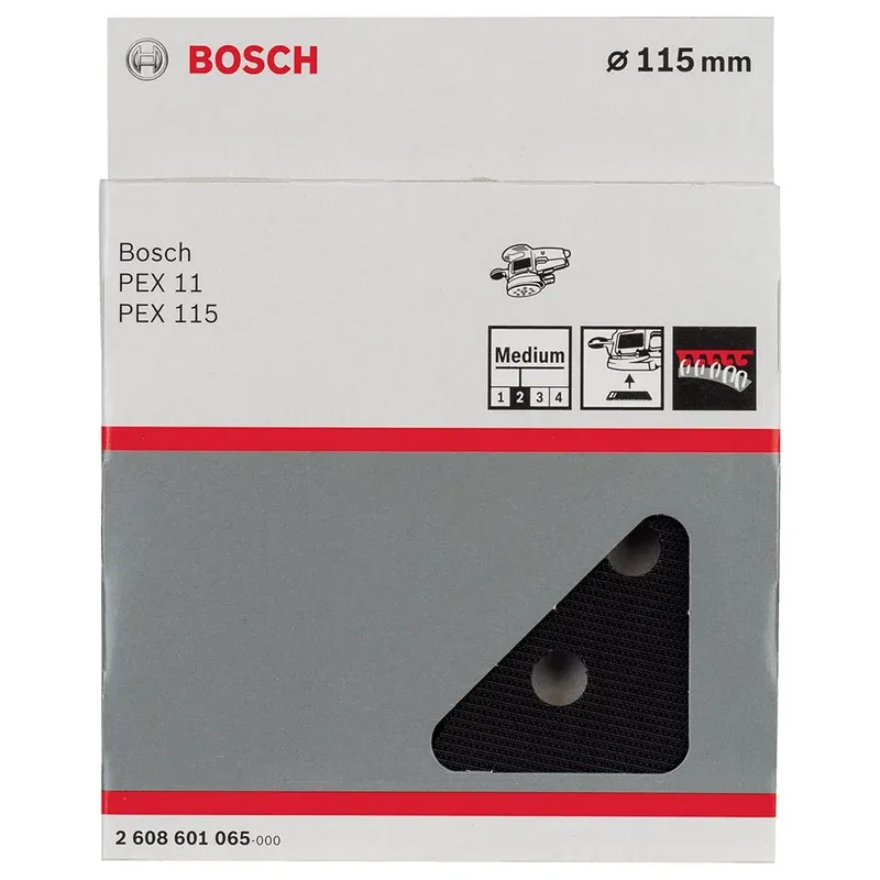 Bosch Accessories 2608601065 Schleifteller mittel, 115 mm, für PEX 115 Durchmesser 115 mm Passend für (Details) Exzenterschleifer PEX 115 de Bosch Home & Garden – image du produit 2 sur 2
