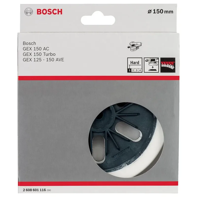 Bosch Accessories 2608601116 Schleifteller hart, 150 mm Durchmesser 150 mm Passend für (Details) Exzenterschleifer GEX 125-150 AVE, GEX 150 AC, GEX 150 Turbo by Bosch Professional – product image 2 of 2