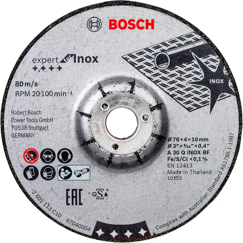 Bosch Accessories 2608601705 2608601705 Schruppscheibe gerade Durchmesser 76 mm Bohrungs-Ø 10 mm 2 St. von Bosch Professional – Produktbild 2 von 4