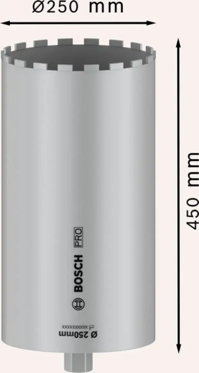 Bosch Accessories 2608601801 2608601801 Lochsäge 250 mm diamantbestückt 1 St. fra Bosch Professional – produktbillede 1 af 3