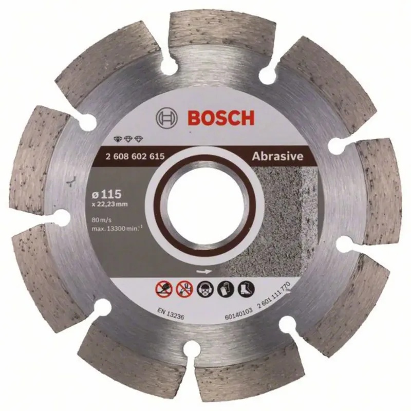 Bosch Accessories 2608602615 Bosch Power Tools Diamanttrennscheibe Durchmesser 115 mm Bohrungs-Ø 22.23 mm Abrasive Materialien 1 St. by Bosch Professional – product image