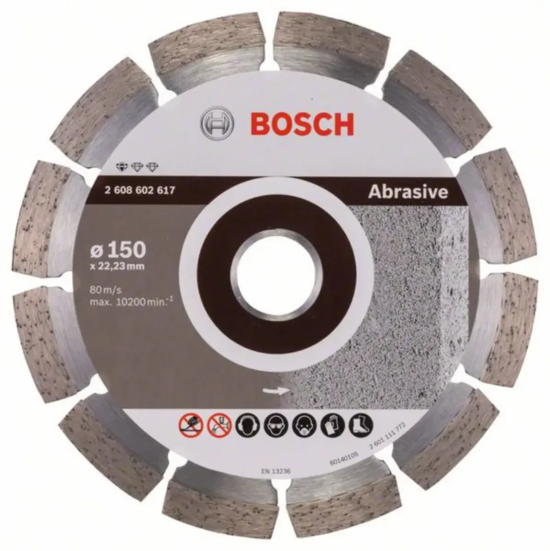 Bosch Accessories 2608602617 Bosch Power Tools Diamanttrennscheibe Durchmesser 150 mm Bohrungs-Ø 22.23 mm Abrasive Materialien 1 St. de Bosch Professional – image du produit